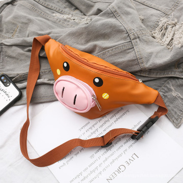 Customized Cartoon PU Girls Boys Crossbody Chest Sling Shoulder Fanny Pack Waist Bag